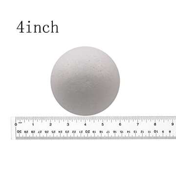 FFchuanhe 16 Pack Foam Balls for Crafts, 4 Inch Polystyrene Smooth Round Balls, for Arts and Crafts Supplies, School Project, Weddings, Christmas, Home Decoration and Various Gathering White