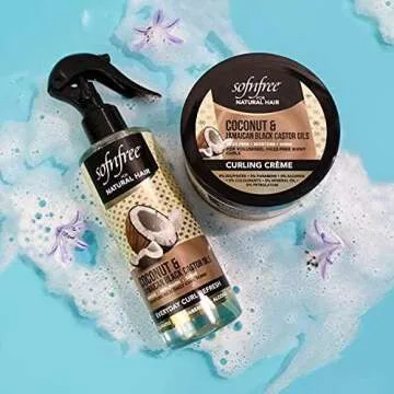 Sofn'free Coconut & Jamaican Black Castor Oil Everyday Curl Refresher Spray - Volumizer and Moisturizer for Styling Dry, Coily or Curly Hair, 8.12 Fl Oz (Pack of 1)