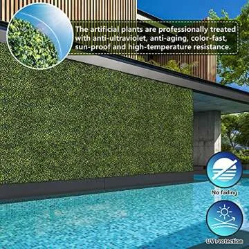 Growalnut 12 UV Protected Boxwood Hedge Panels - Green Decoration