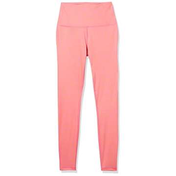 Amazon Essentials Women's Active Sculpt Workout Athleisure High-Rise Full-Length Leggings (Available in Plus Size), Pink Abstract Floral, Small