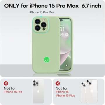 Vooii iPhone 15 Pro Max Case - Premium Silicone Protection