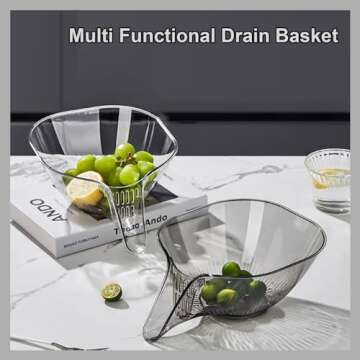 Yostyle Multi-functional Drain Basket Funnel for Kitchen Efficiency