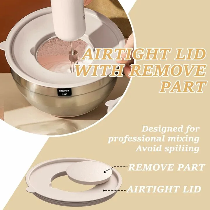 Airtight Mixing Bowls Set - 26PCS Stainless Steel