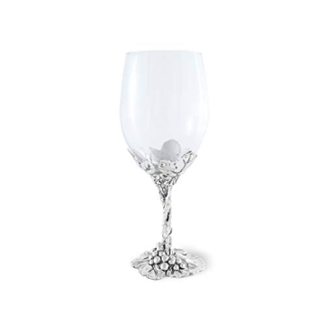 Arthur Court Aluminum Grape Pattern Wine Glasses 8.25"