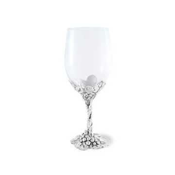 Arthur Court Aluminum Grape Pattern Wine Glasses 8.25"