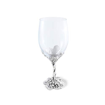 Arthur Court Aluminum Grape Pattern Wine Glasses 8.25"