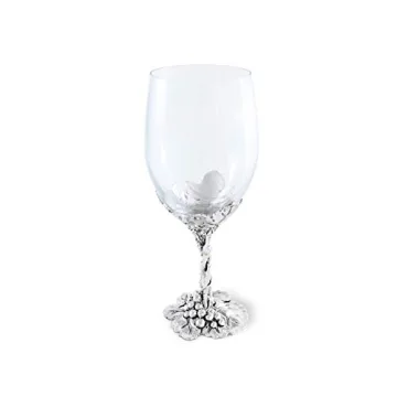 Arthur Court Aluminum Grape Pattern Wine Glasses 8.25"