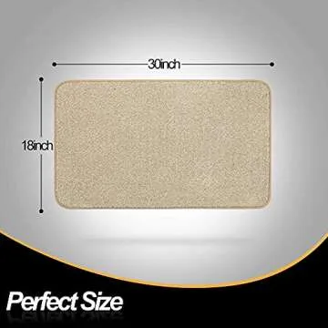 ITSOFT Dirt Trapper Indoor Door Mat & Entrance Rug for Wet Muddy Shoes and Pet Paws, Non-Slip Machin...