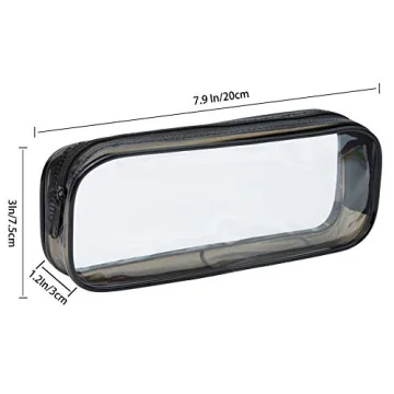 WUWEOT Clear Pencil Case Pack for Stylish Organization