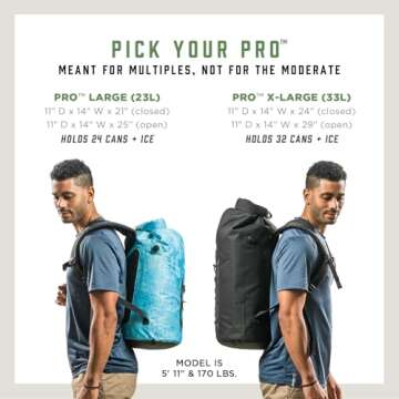 ICEMULE Pro XLarge Collapsible Backpack Cooler – Hands Free, 100% Waterproof, 24+ Hours Cooling, S...