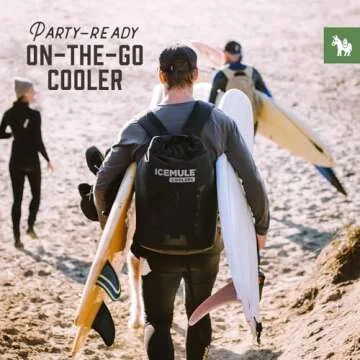 ICEMULE Pro XLarge Collapsible Backpack Cooler – Hands Free, 100% Waterproof, 24+ Hours Cooling, Soft Sided Cooler for Hiking, Camping, Fishing & Picnics, 33 Liter, Fits 32 Cans + Ice, Matte Black