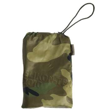 Helikon Waterproof Poncho Ripstop Woodland - Stay Dry & Concealed