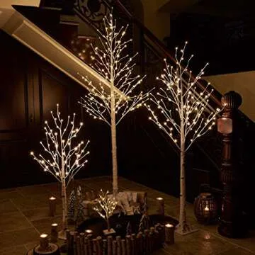 Hairui Lighted Birch Tree 6FT - 128L Ambiance Magic