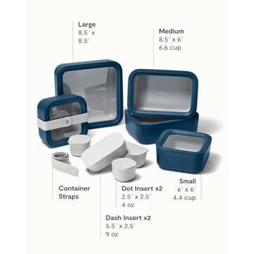 Caraway 14pc Glass Containers - Non Toxic & Stylish