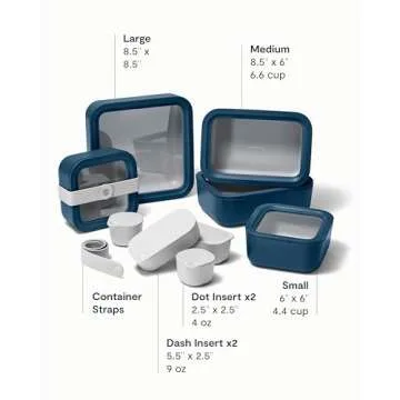 Caraway 14pc Glass Containers - Non Toxic & Stylish