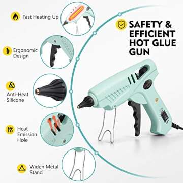 Magicfly 60/100W Hot Glue Gun - Dual Power Craft Kit