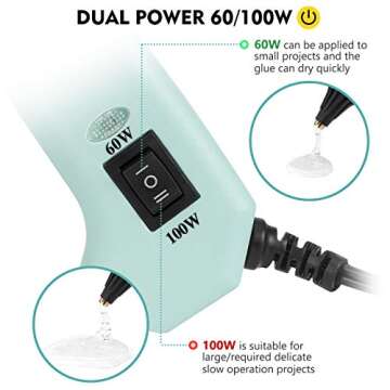 Magicfly 60/100W Hot Glue Gun - Dual Power Craft Kit