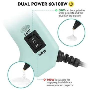 Magicfly 60/100W Hot Glue Gun - Dual Power Craft Kit