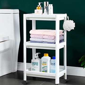 Flowmist Slim Storage Cart for Small Spaces and Bathroom