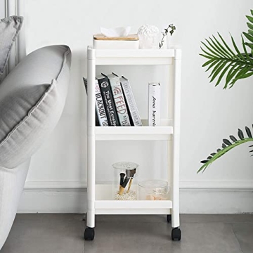 Flowmist Slim Storage Cart for Small Spaces and Bathroom