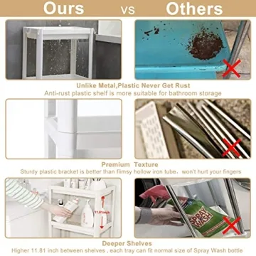 Flowmist Slim Storage Cart for Small Spaces and Bathroom