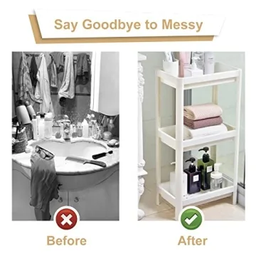 Flowmist Slim Storage Cart for Small Spaces and Bathroom