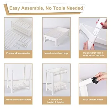 Flowmist Slim Storage Cart for Small Spaces and Bathroom