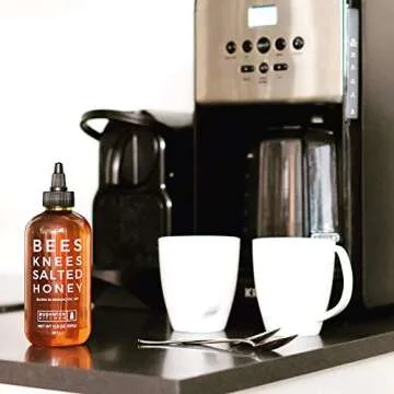 Bees Knees Salted Honey, 12.5 oz, Pure Honey Infused with a Touch of Salt, Gluten Free, Paleo Friendly, Wildflower Natural Honey for Tea, Cooking, Food Gifts, Unique Gifts