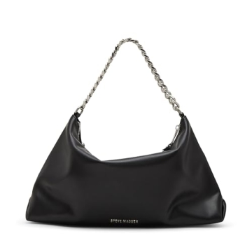 Steve Madden Randyy Soft Shoulder Bag with Dome Studs - Black