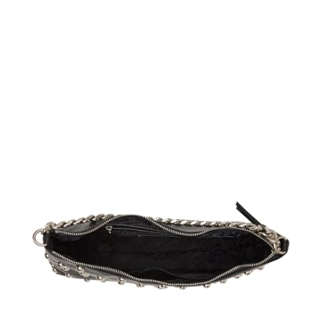 Steve Madden Randyy Soft Shoulder Bag with Dome Studs - Black