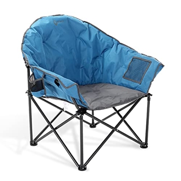 ARROWHEAD OUTDOOR Oversized Heavy-Duty Folding Camping Chair with Cup Holder