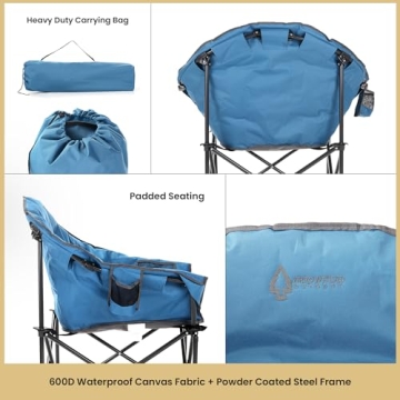 ARROWHEAD OUTDOOR Heavy-Duty Camp Chair for Comfort