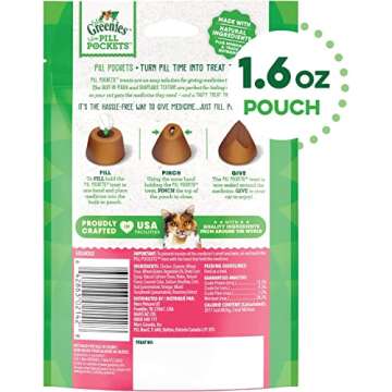 Greenies Pill Pockets Salmon Treats For Cats 45 oz - Stress-Free Medication