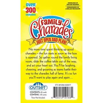Outset Media Family Charades Card Game Travel Friendly - Includes Over 300 Charades - Perfect for Pa...