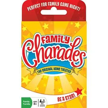 Outset Media Family Charades Card Game Travel Friendly - Includes Over 300 Charades - Perfect for Parties, Vacations, and Holidays - Ages 8+
