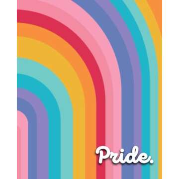 Composition Notebook: Rainbow Cover, Pride. - Lined Paper Journal, 110 pages, 7.5 x 9.25in