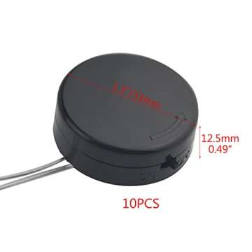 WMYCONGCONG 10 PCS 2X CR2032 Coin Button Cell Battery Holder Socket with On/Off Switch and Cover, Le...