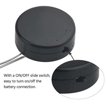 WMYCONGCONG 10 PCS 2X CR2032 Coin Button Cell Battery Holder Socket with On/Off Switch and Cover, Lead Wire Type