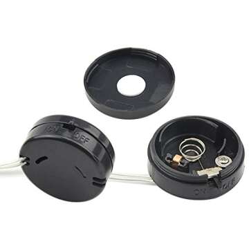WMYCONGCONG 10 PCS 2X CR2032 Coin Button Cell Battery Holder Socket with On/Off Switch and Cover, Lead Wire Type