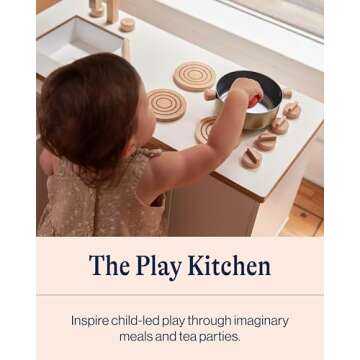 Lalo The Play Kitchen - Tool-Free Assembly, Toddler Kitchen Playset with Interactive Knobs & Doors, ...