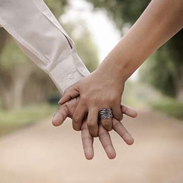 Elegant Mytys Gold and Silver Statement Ring for Women