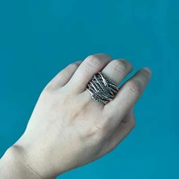 Elegant Mytys Gold and Silver Statement Ring for Women