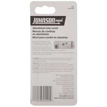 Johnson Level & Tool 555 Aluminum Line Level, 3", Silver, 1 Level