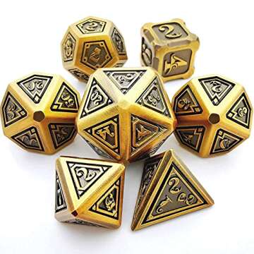 HAOMEJA Color-Changing Metal Dice Set for D&D