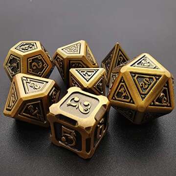 HAOMEJA Color-Changing Metal Dice Set for D&D