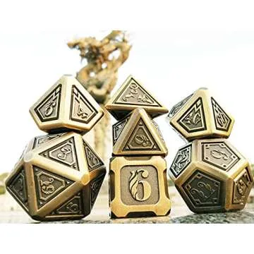 HAOMEJA Color-Changing Metal Dice Set for D&D