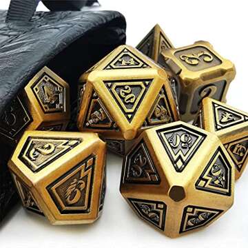 HAOMEJA Color-Changing Metal Dice Set for D&D