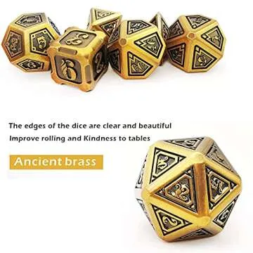 HAOMEJA Color-Changing Metal Dice Set for D&D