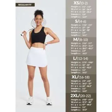 BALEAF Women's Pleated Tennis Skirts High Waisted Lightweight Athletic Golf Skorts Skirts with Shorts Pockets White Small