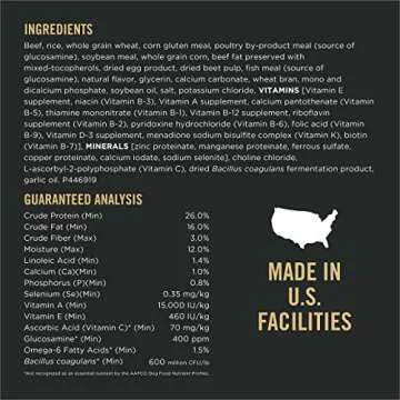 Purina Pro Plan High Protein Dog Food With Probiotics for Dogs, Shredded Blend Beef & Rice Formula - 6 lb. Bag